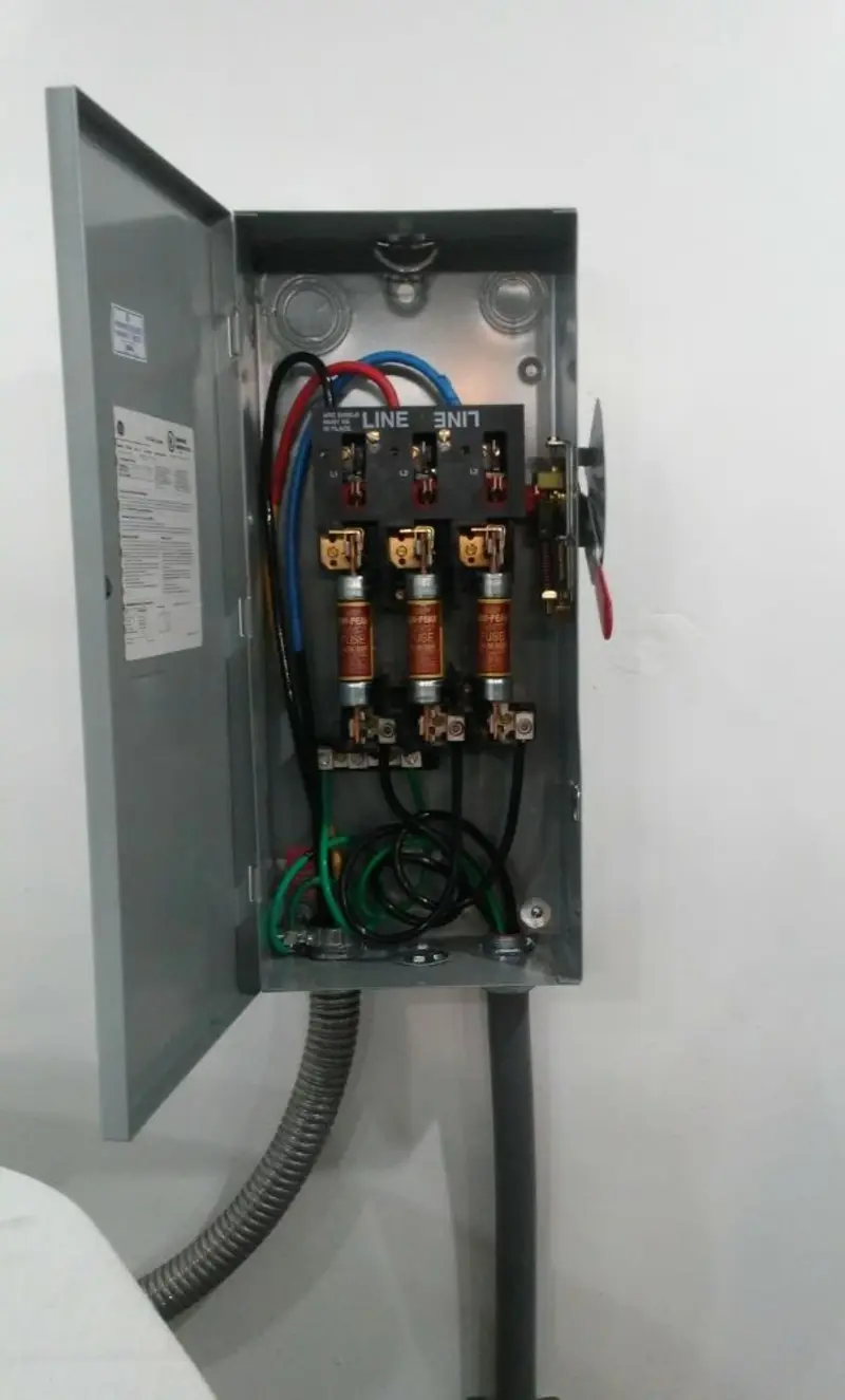 Three-phase disconnect switch installed for Electrical Wiring & Rewiring in Sewanee